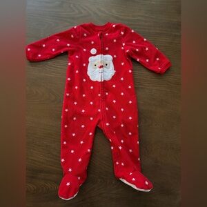 Little Me Red Santa Footie One Piece